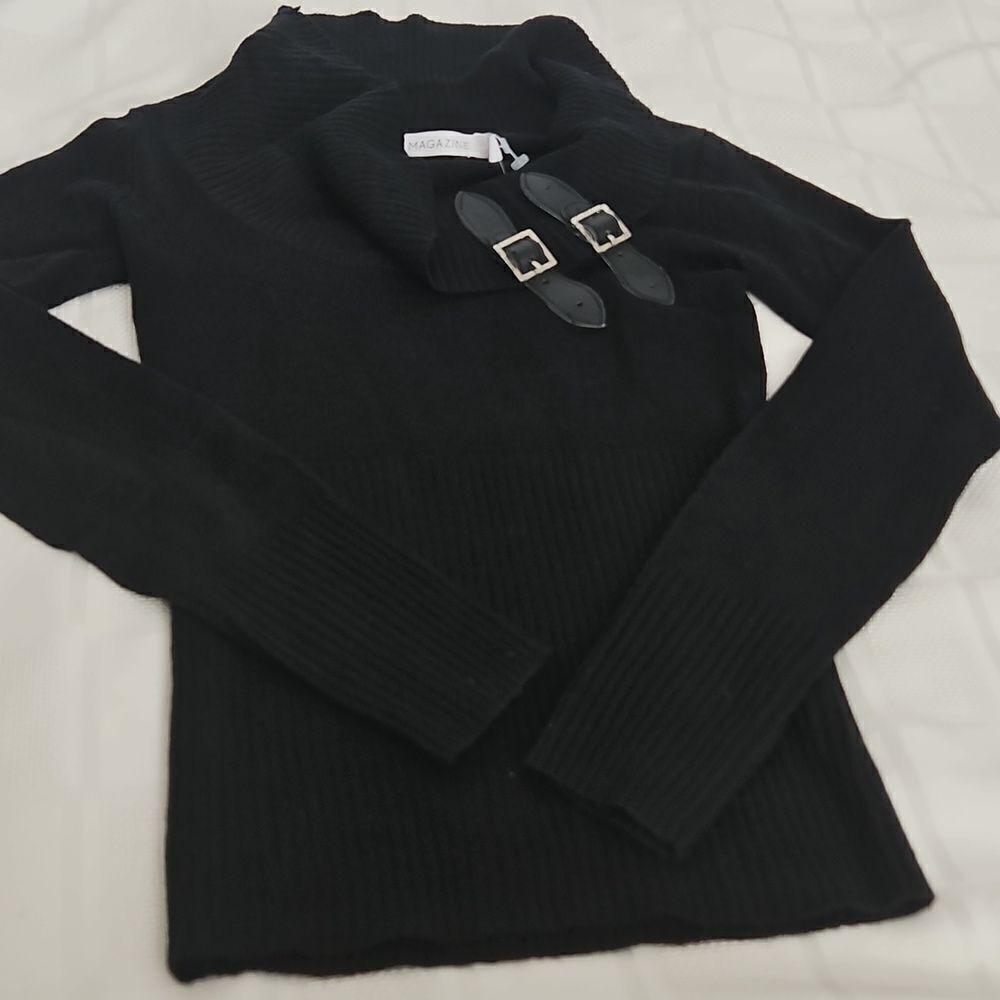Magazine Women's Long Sleeves Sweater Small Black - Picture 16 of 16